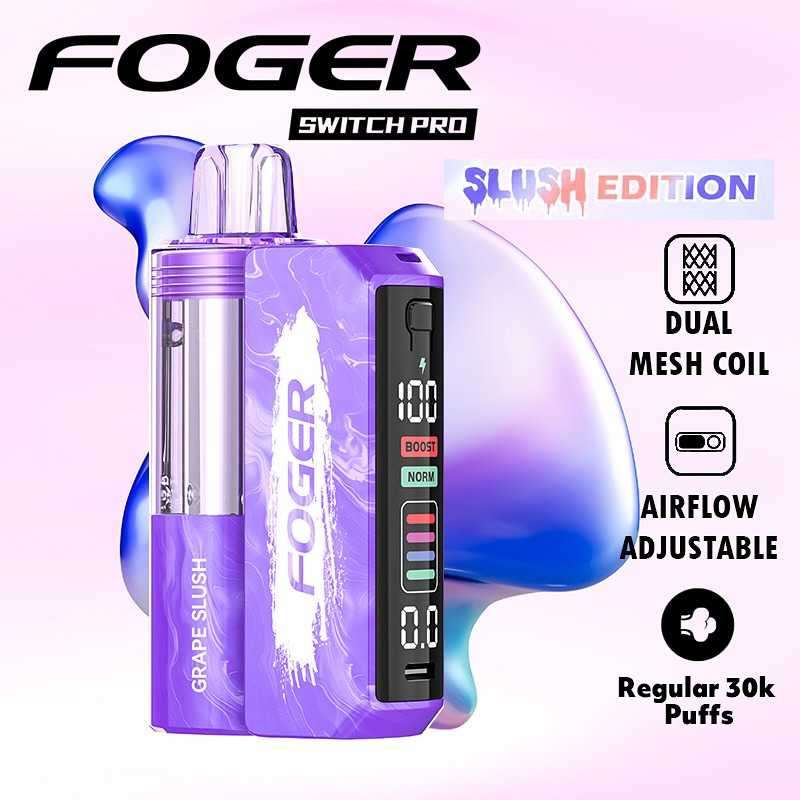 foger vape grape slush Designed for vapers who crave a tart and tangy experience, switch pro Sour edition is a sour, fruity flavoring that is well balanced with the right amount of sweetness.😋🍬🍡 . SOUR Select Flavor ::Winter Mint Kit Type_MTL Kits Lost Mary MT35000 Turbo