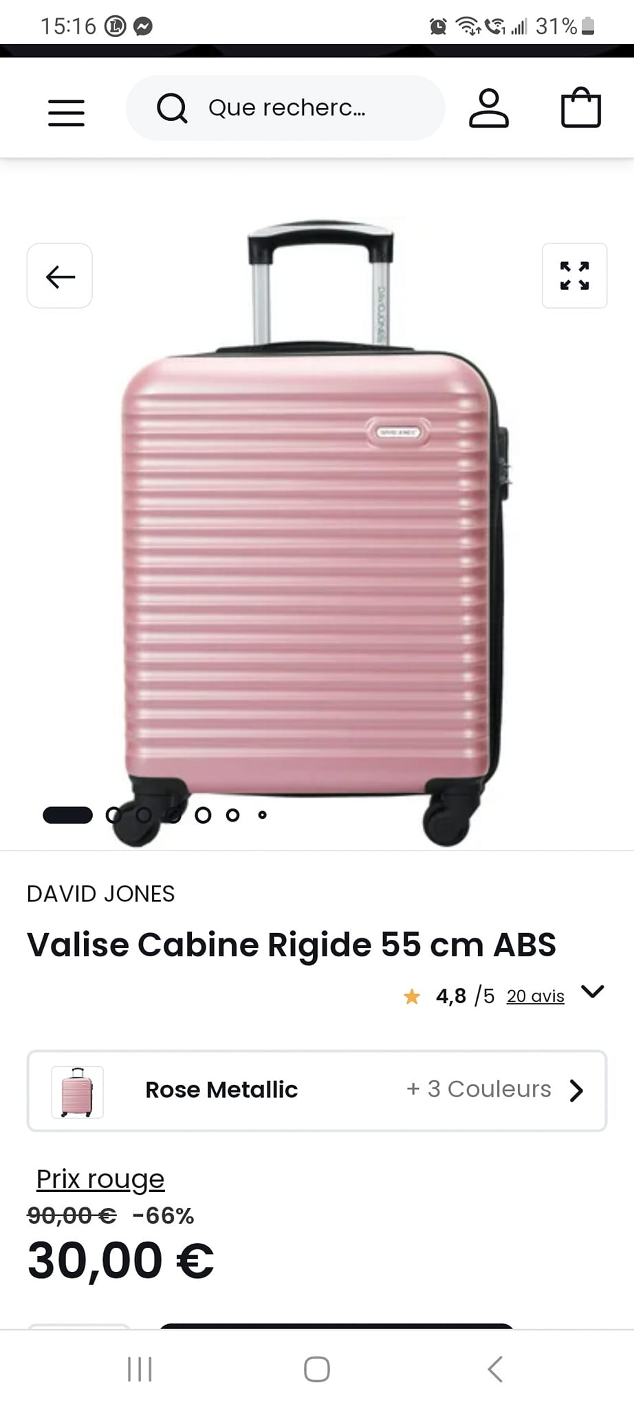 YADEZZN Sac à dos de cabine Easyjet 45 x 36 x 20 cm, sac à dos de 40 L