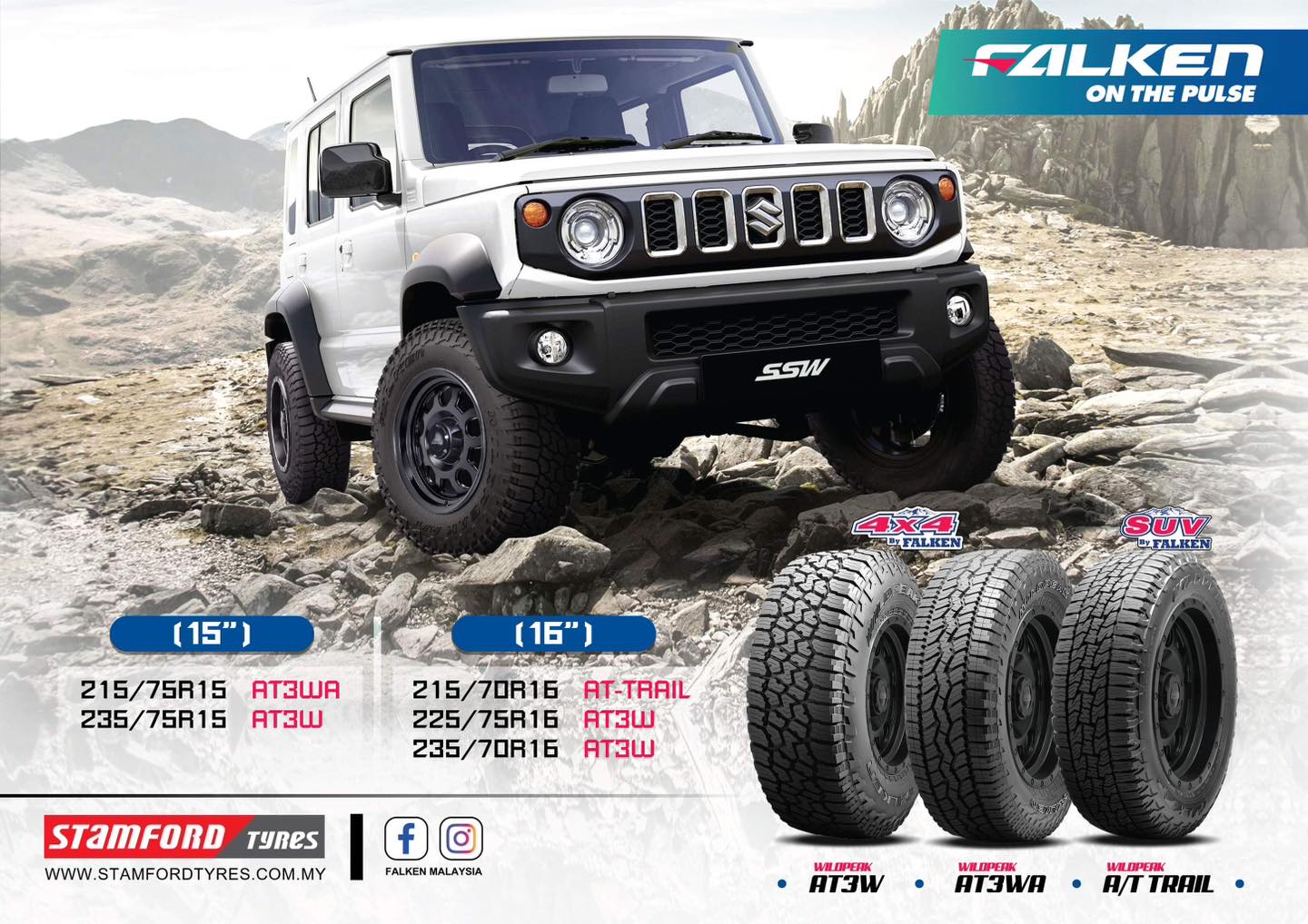 Falken Wildpeak tires for Suzuki Jimny off-road adventures