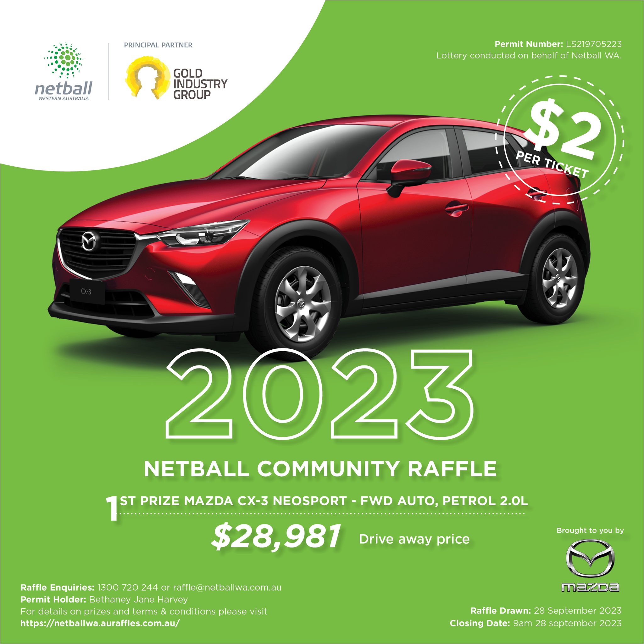 Netball WA - The Netball Community Raffle is back for... | Facebook