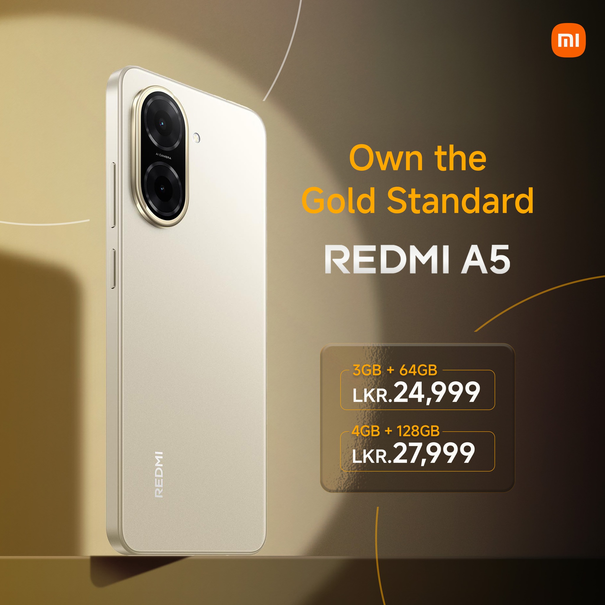 Own the Gold Standard Redmi A5 ✨ Power, style, and performance