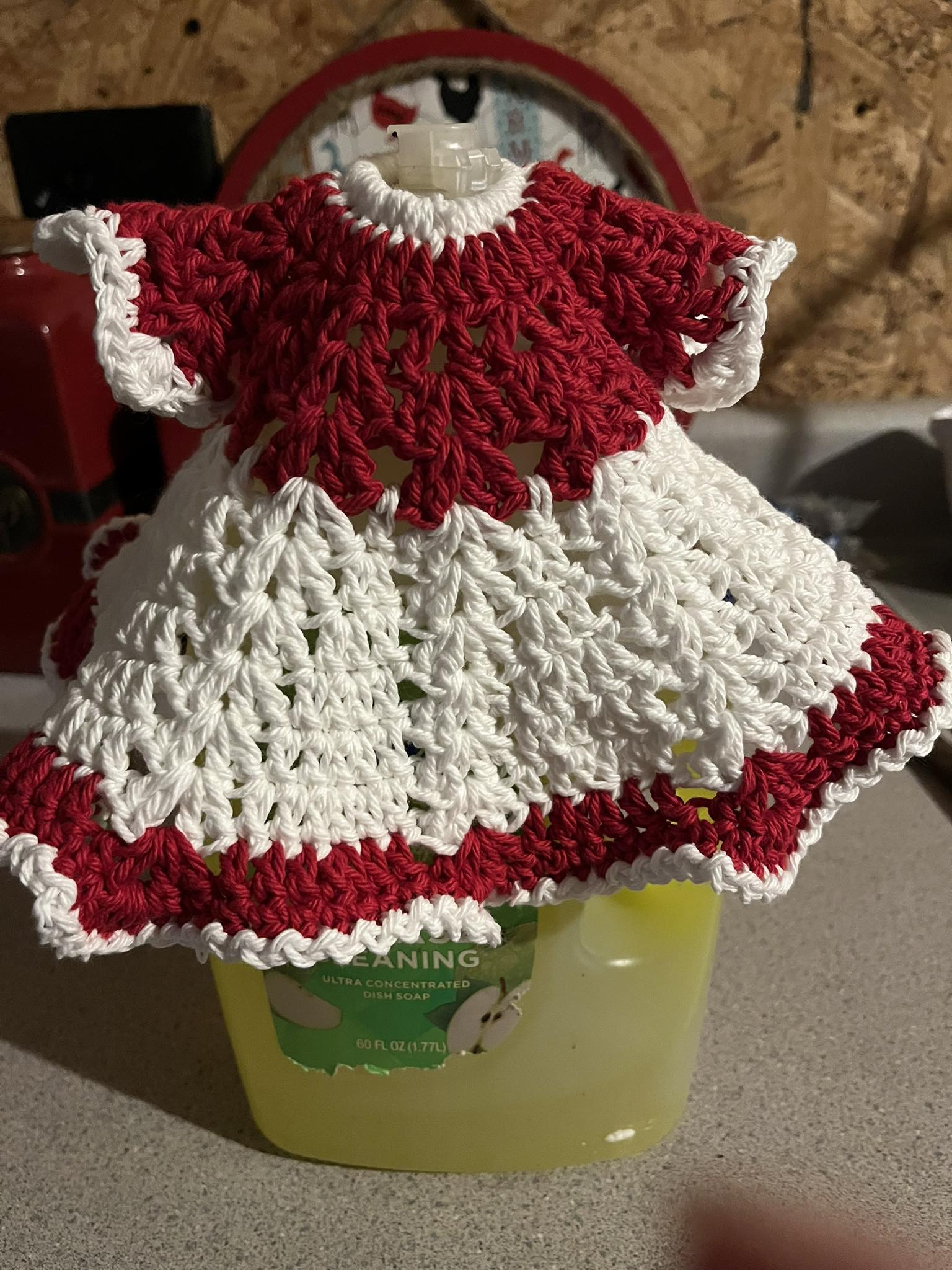 crochet dish soap bottle dress pattern for dishwashing dress? White Shirt Dress Outfits: Color Code:OLSK Beginners crochet burgundy ball gowns Decorate your soap bottles