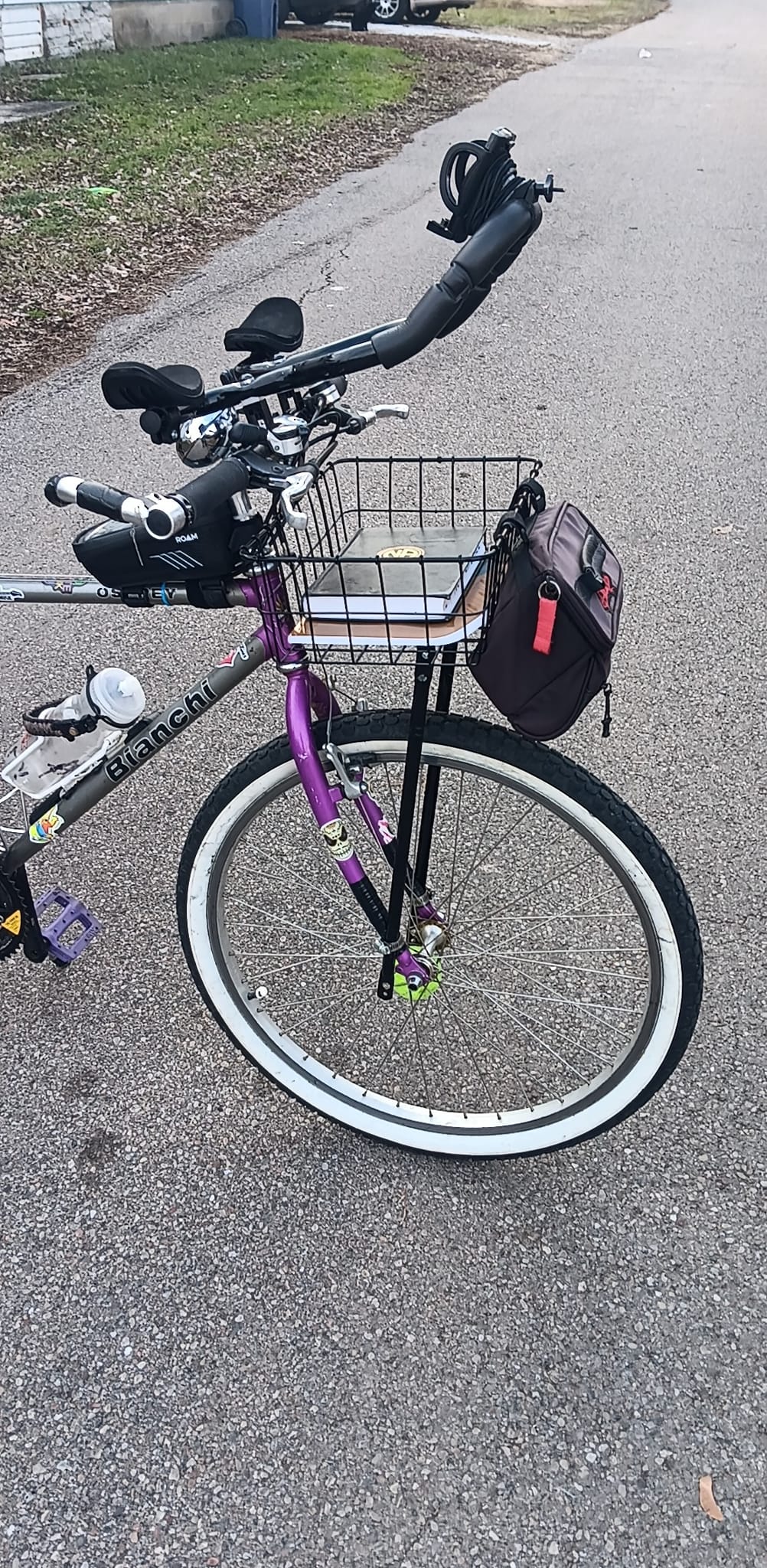 Panier Vélo Vintage Tressé ProSource – Fixation Rapide, Sangle Cuir Ajustable, Pour Vélo De Ville, VTC Ou Cruiser