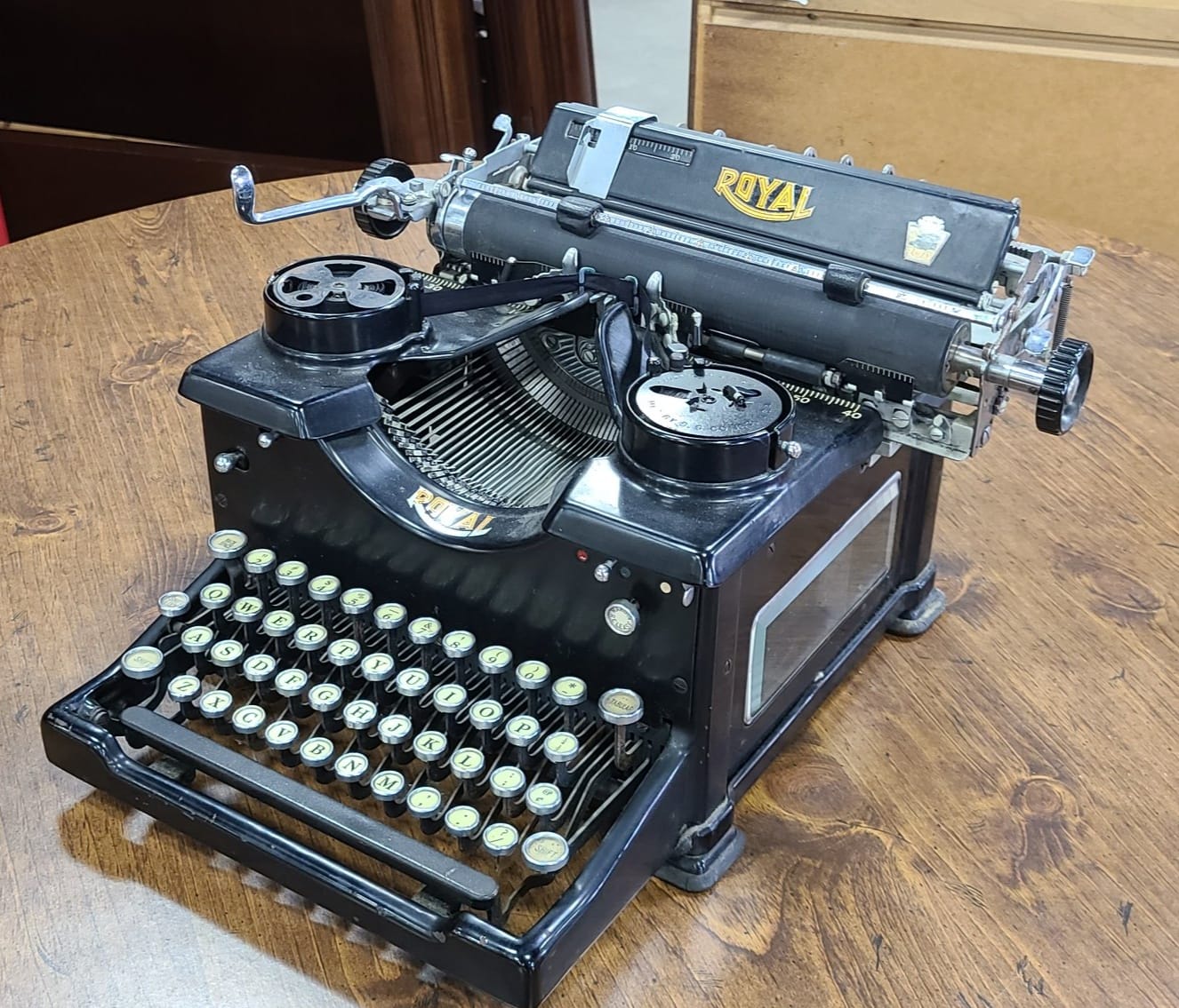 Restored 1920 Royal 10 typewriter with working ribbon