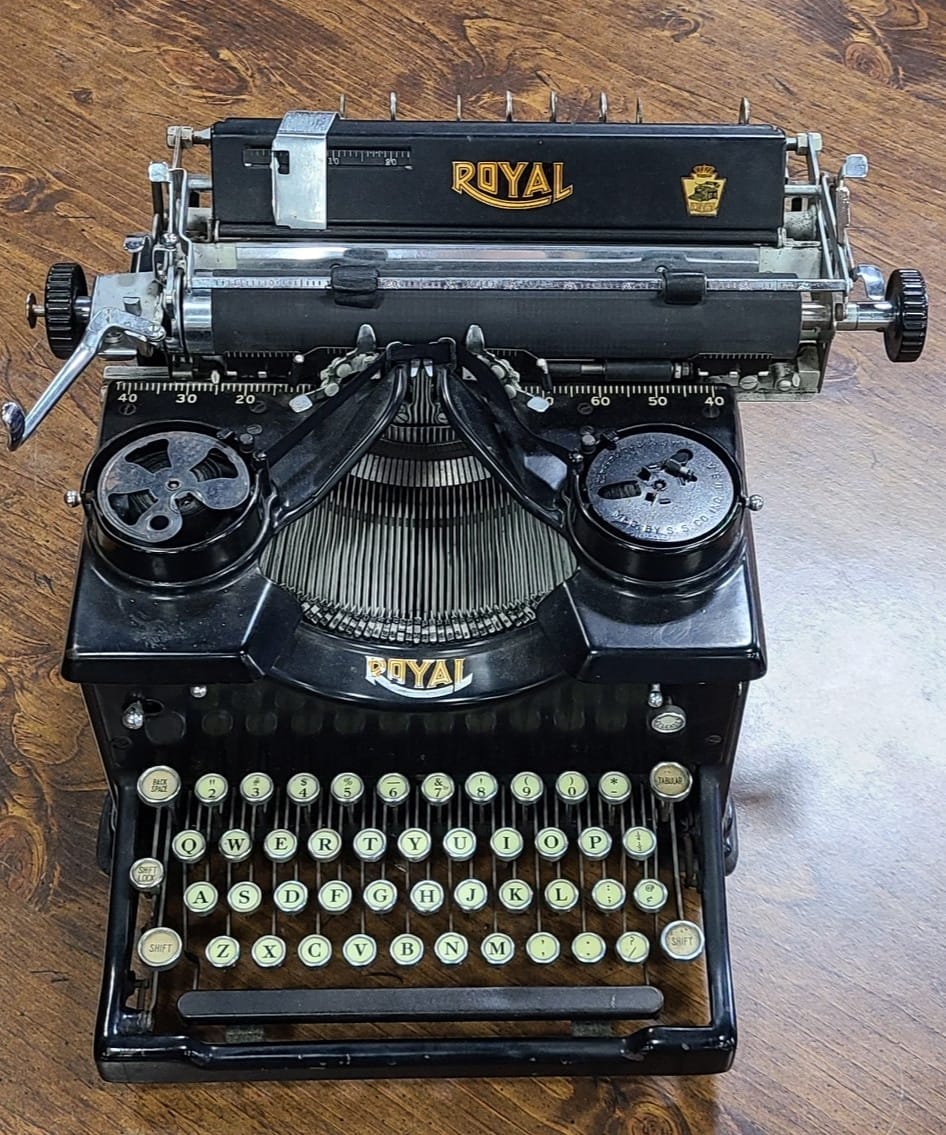 Restored 1920 Royal 10 typewriter with working ribbon