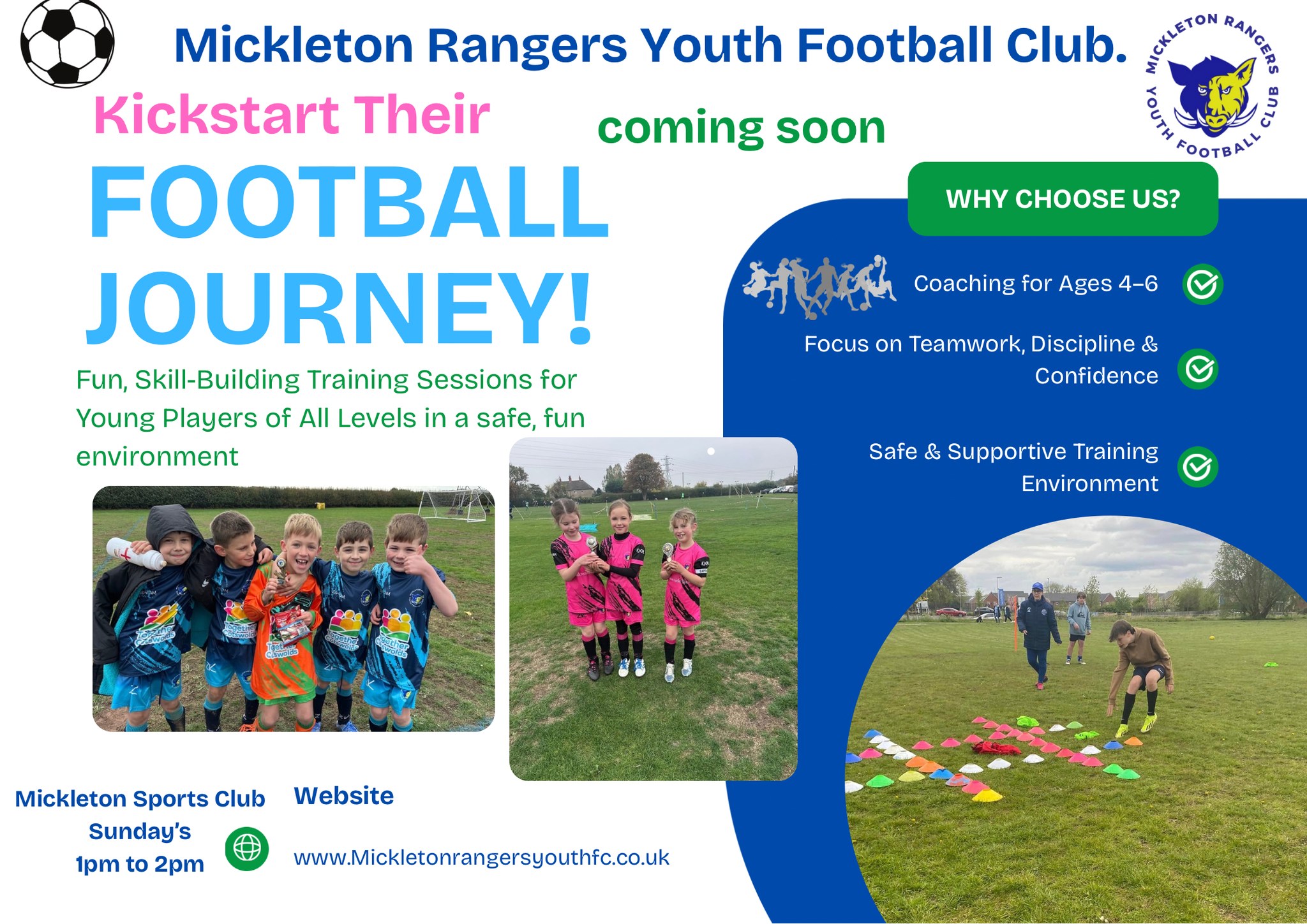 Mickleton Rangers Skills School 4-6 year olds | Chipping Campden