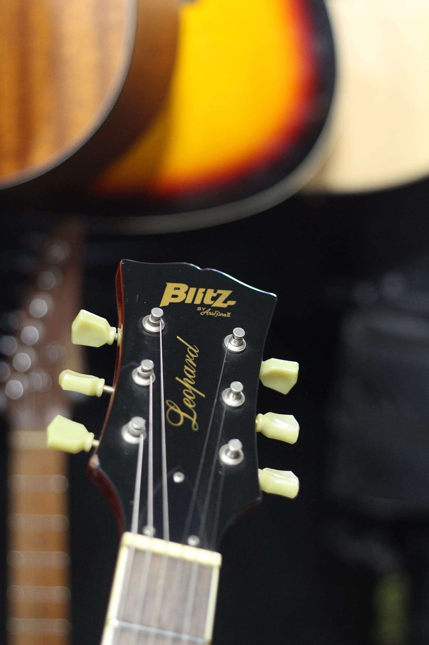 Blitz Leopard By Aria Pro II Classic sunburst Setneck 11k only