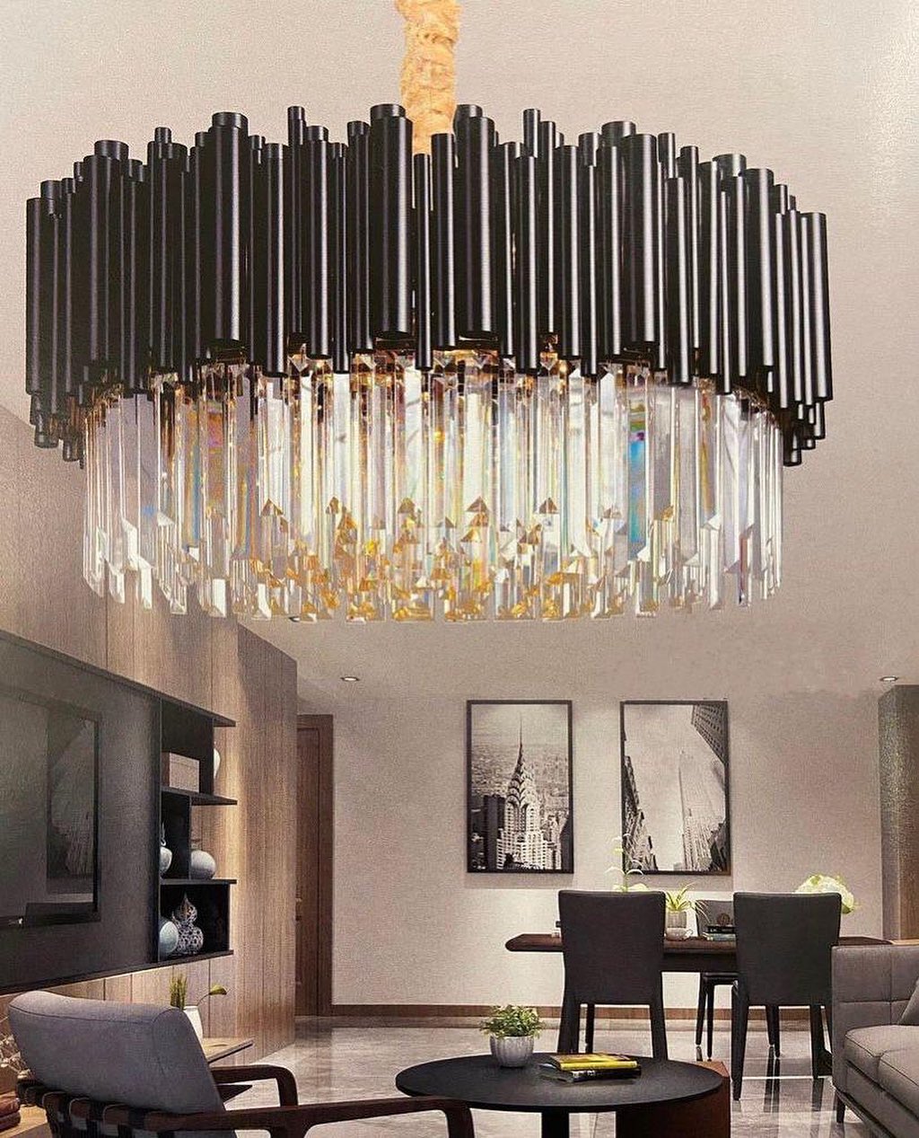 MORAR CHIC - ⚜️LANÇAMENTO! Lustre deslumbrante, de metal...