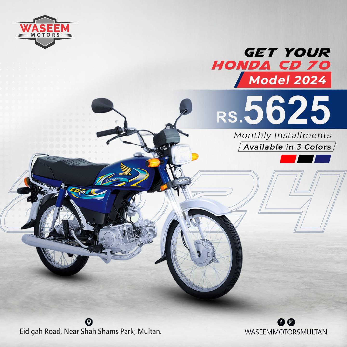 Introducing the Honda 70cc Model... - Waseem Motors Multan