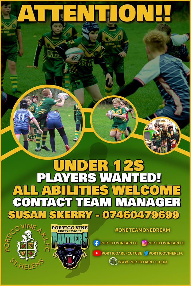Our u12s are on the look out for new... - Portico Vine ARLFC | Facebook