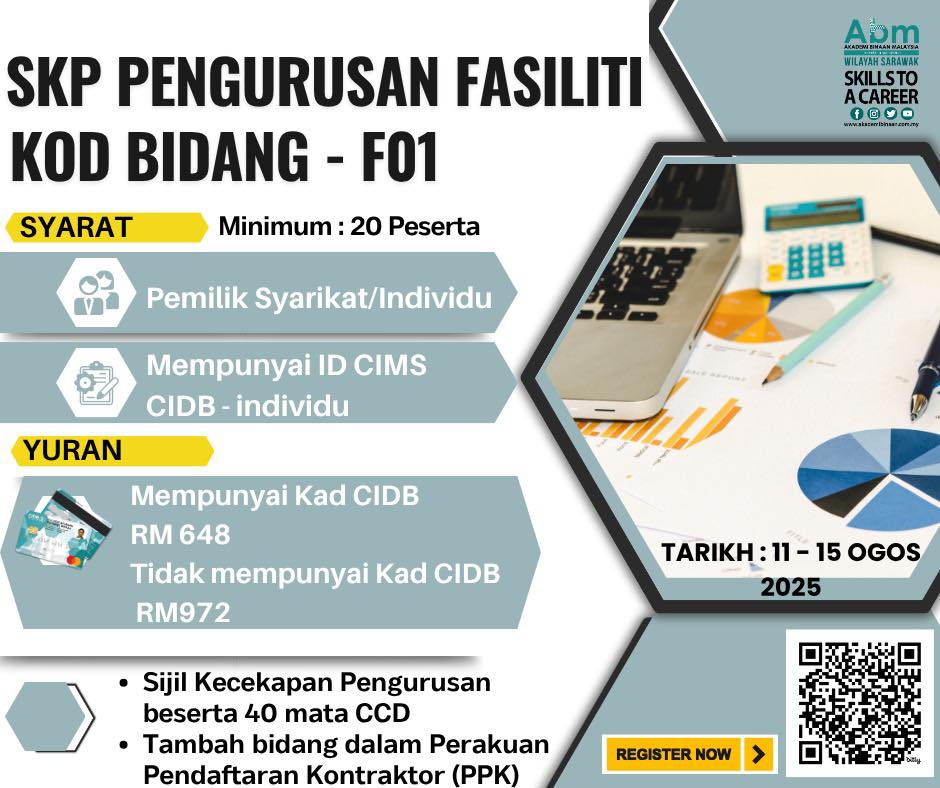 ABM - SKP Pengurusan Fasiliti (F01) kini terbuka. Daftar sekarang ⤵️ ...