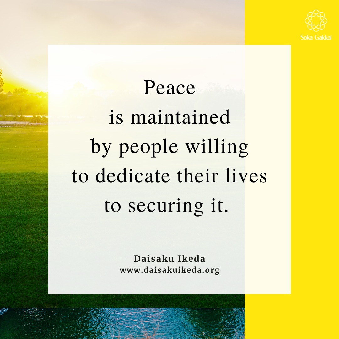 Daisaku Ikeda on securing lasting peace