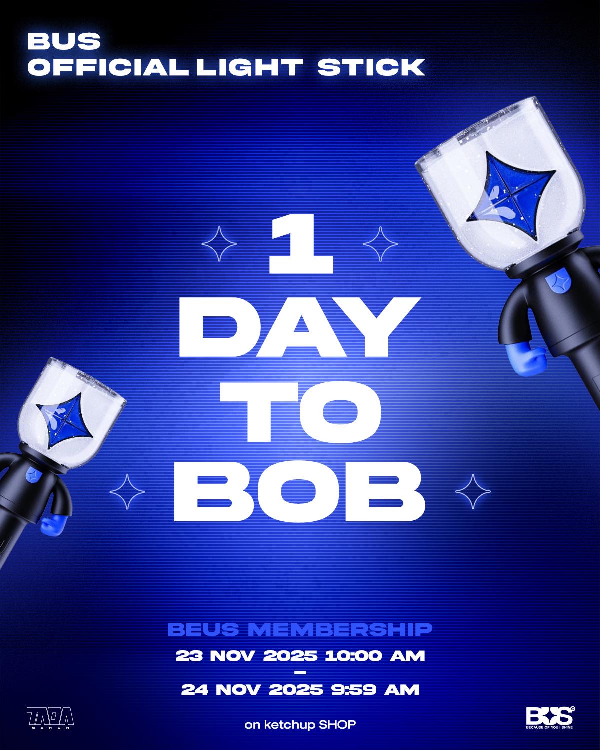 BUS OFFICIAL LIGHT STICK — 'BOB' แท่งไฟ #BUSbecauseofyouishine 1
