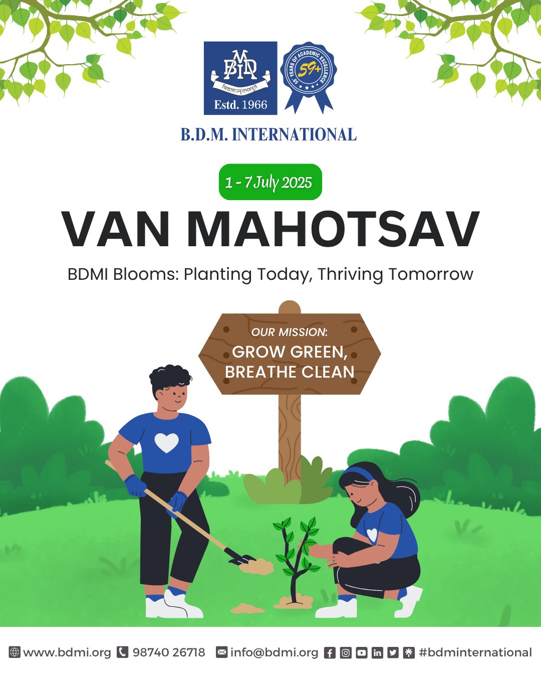 BDM - 🌳 Van Mahotsav 2025 at BDMI 🌿 Celebrating the spirit of green ...
