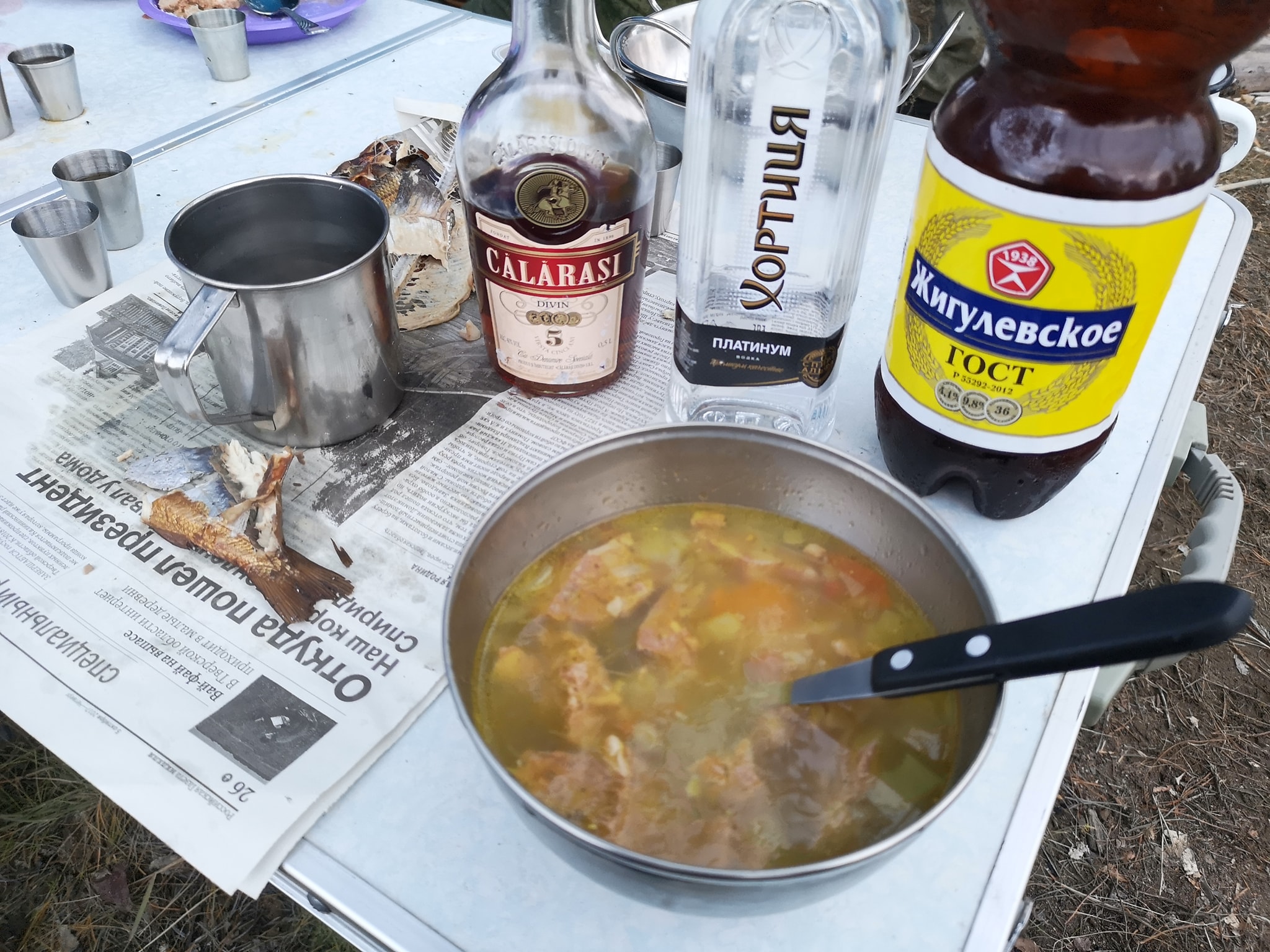 Un bors cu apa din rau si carne din... - TransBaikal 2018
