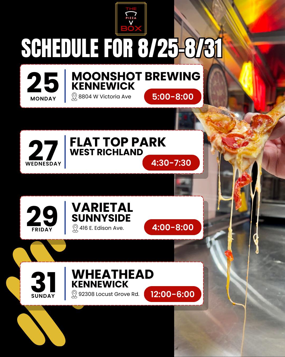 🔥 This week’s schedule is live 🔥 🍕... - The Pizza Box 509 | Facebook