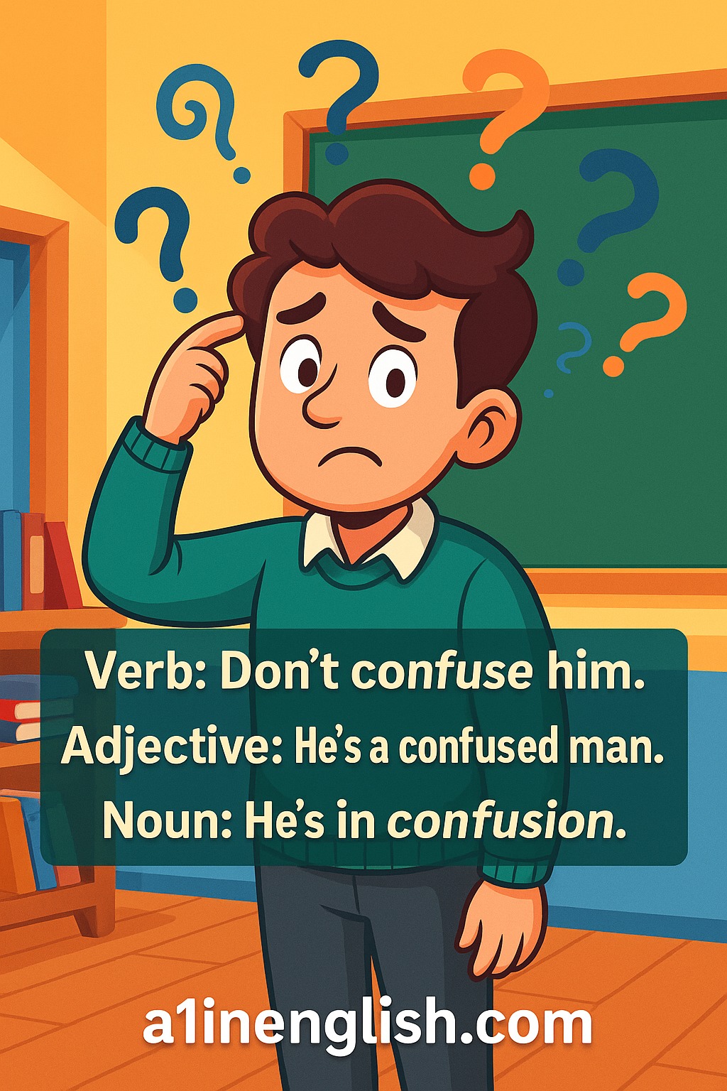 🧠 The word “confuse” can be used... - A1 in English Language | Facebook