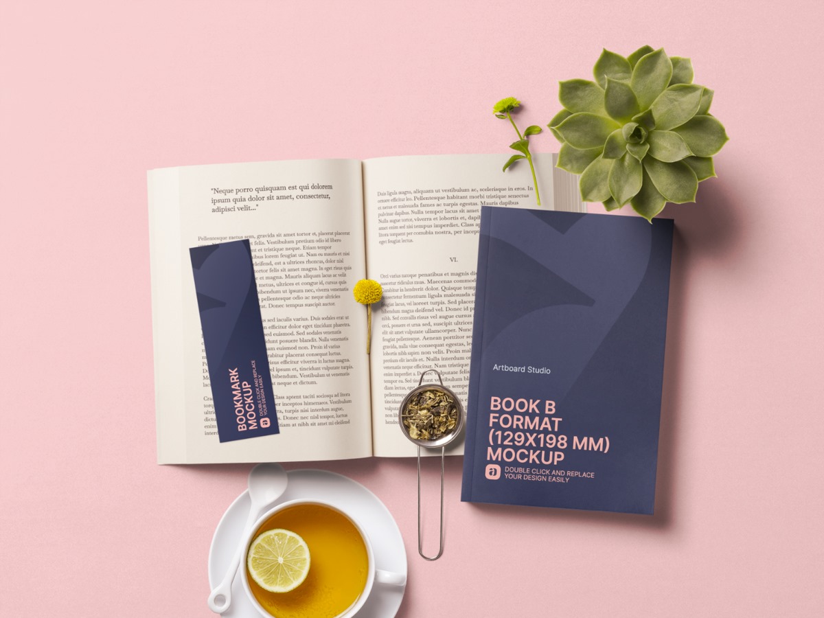 Artboard Studio - New B format book mockup scene is...
