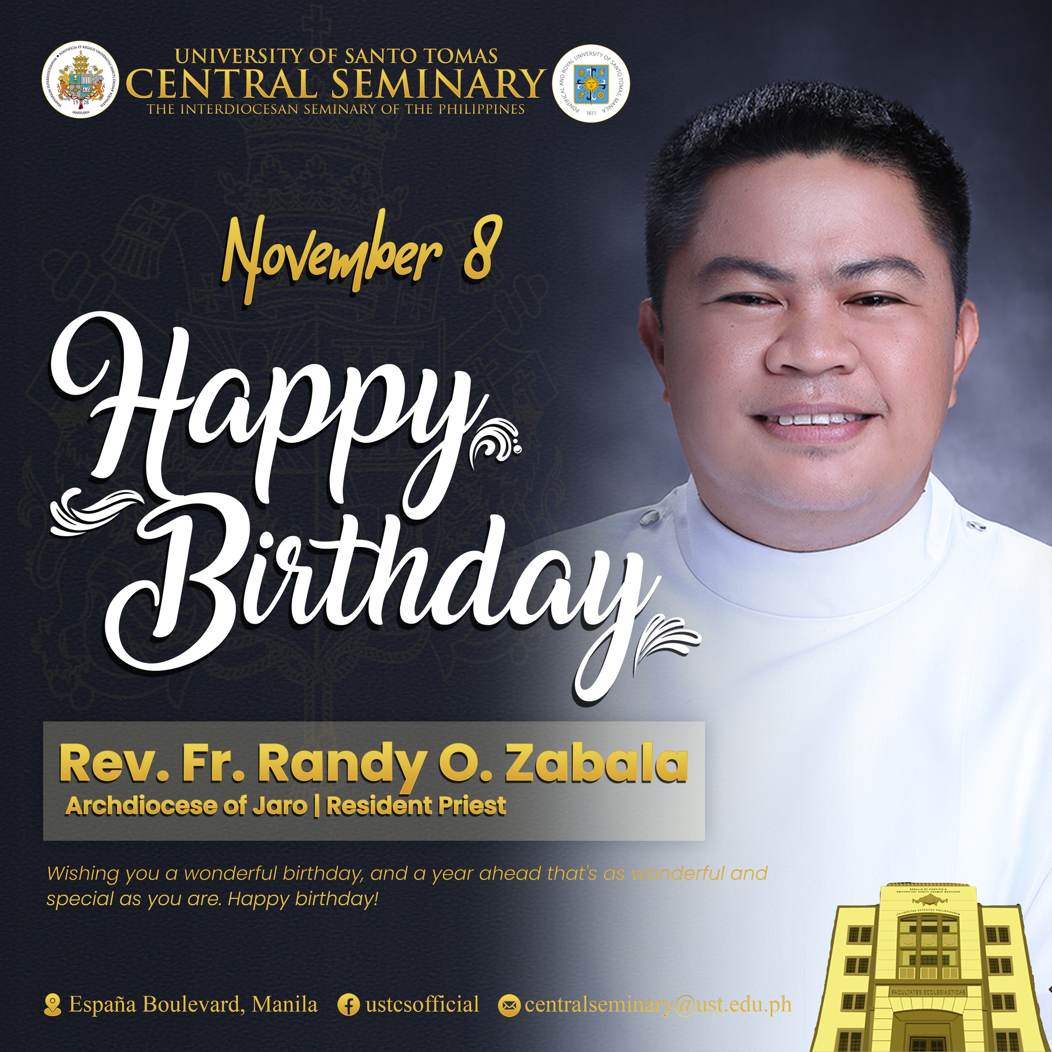 HAPPY BIRTHDAY, FR. RANDY O.... - UST Central Seminary