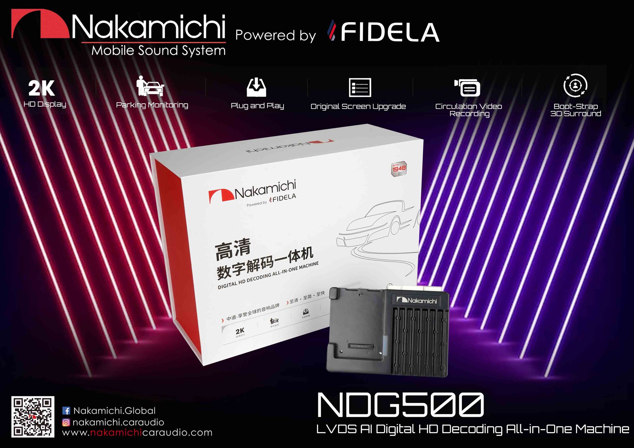 Nakamichi NDG500 LVDS AI Digital HD Decoding All-in-One Machine