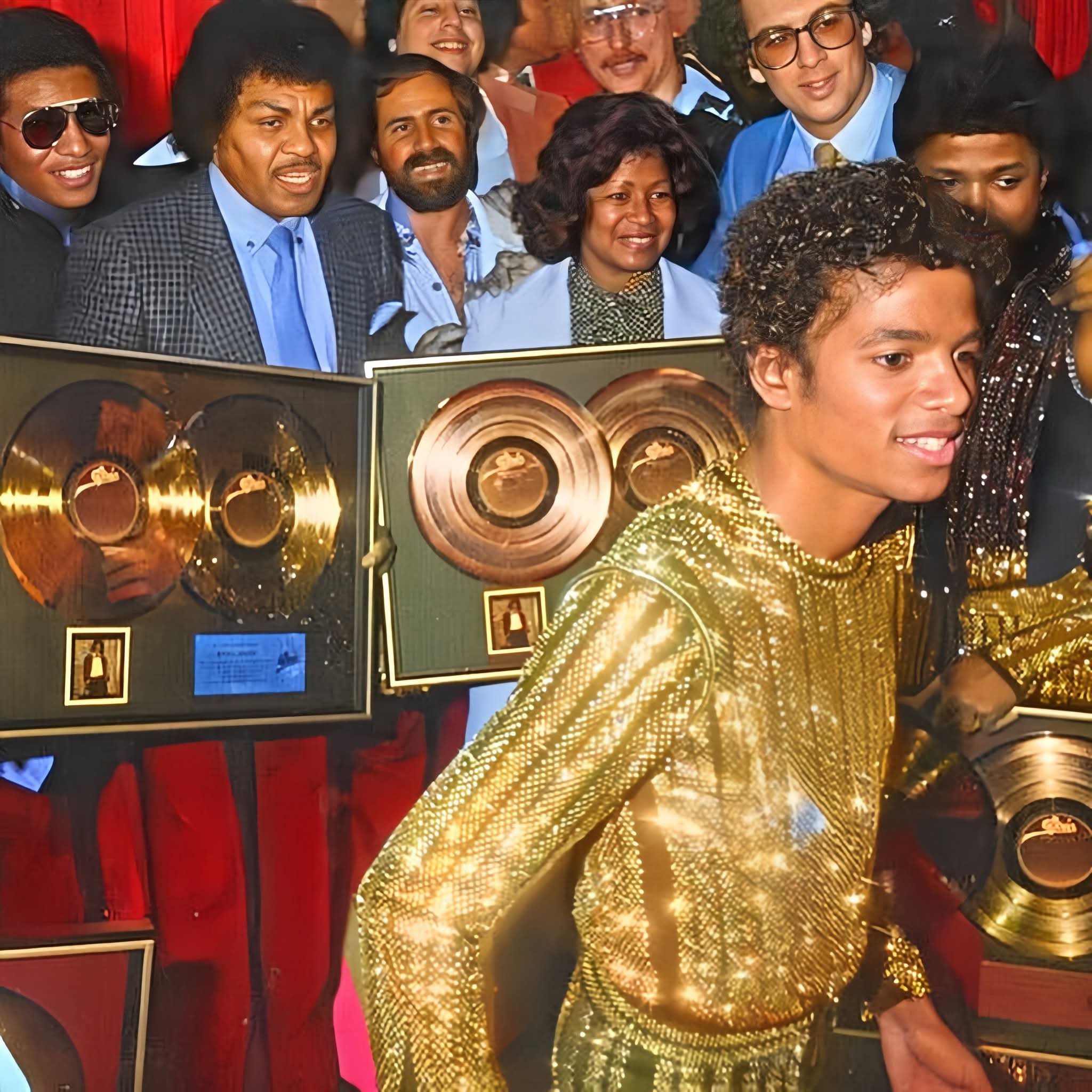 Golden Glory : Young Michael Jackson Shines Bright in a Sea of 