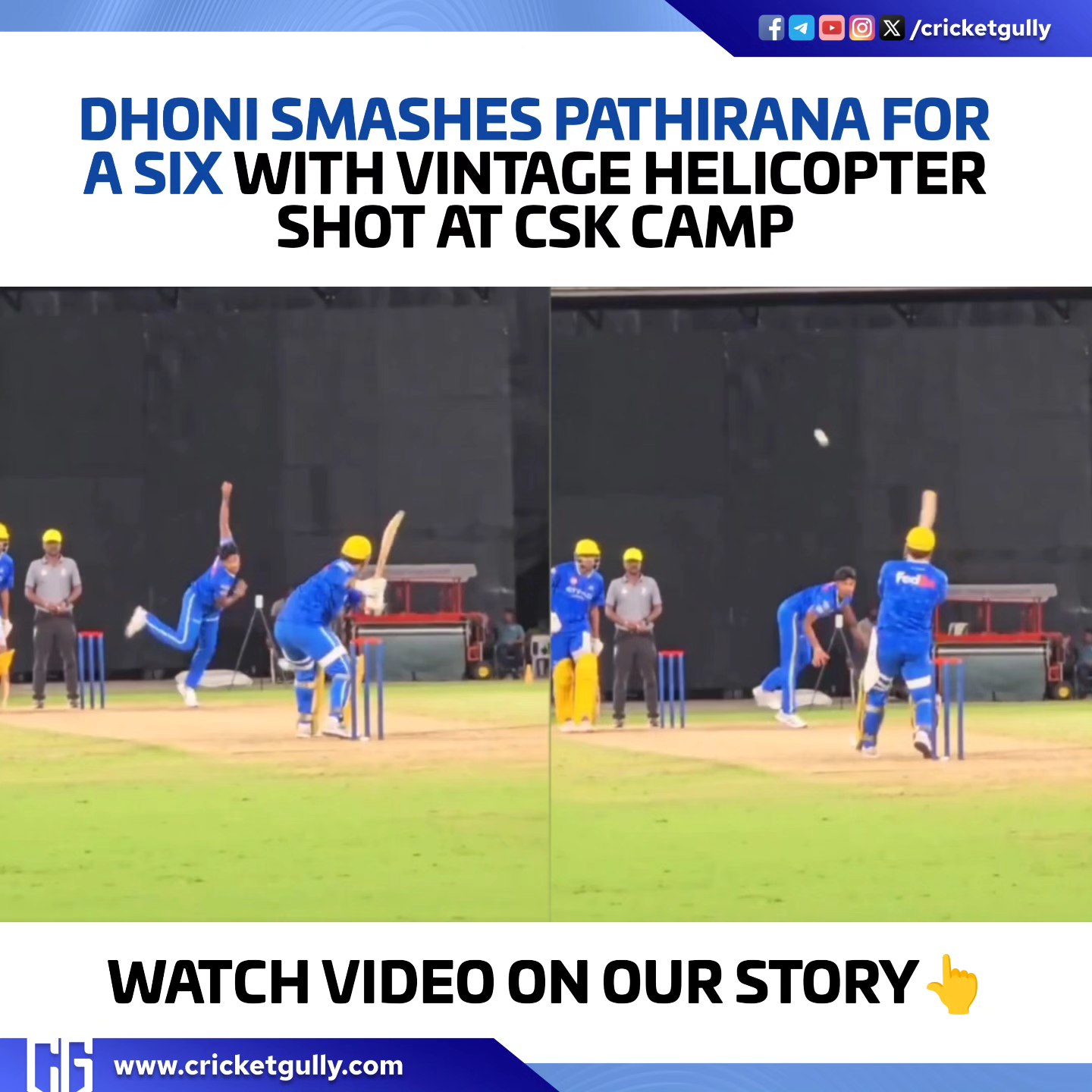 Cricketgully - Vintage Dhoni Unleashes Iconic Helicopter Shot ...