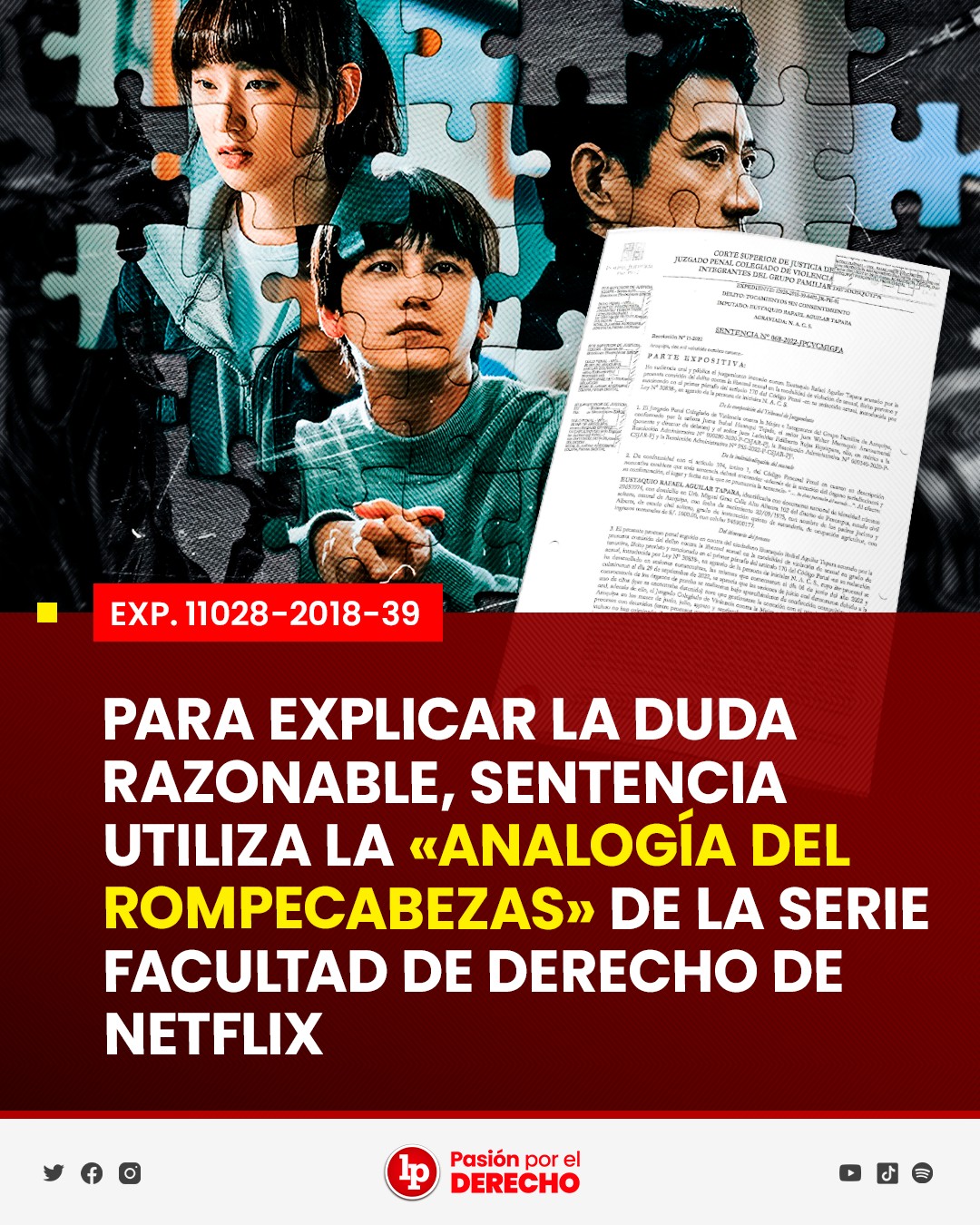 LP - Para explicar la duda razonable, sentencia utiliza la «analogía ...