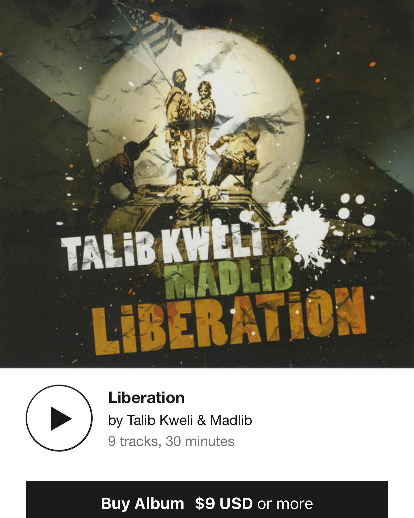 シュリンク付Talib Kweli + Madlib Liberation LP シュリンク付Talib