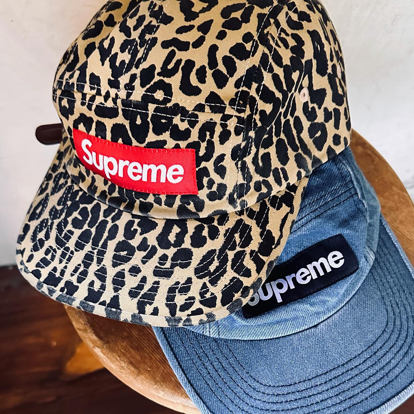 SUPREME WASHED CHINO TWILL CAMP CAP 五分割帽豹紋、丹寧兩款現貨在店