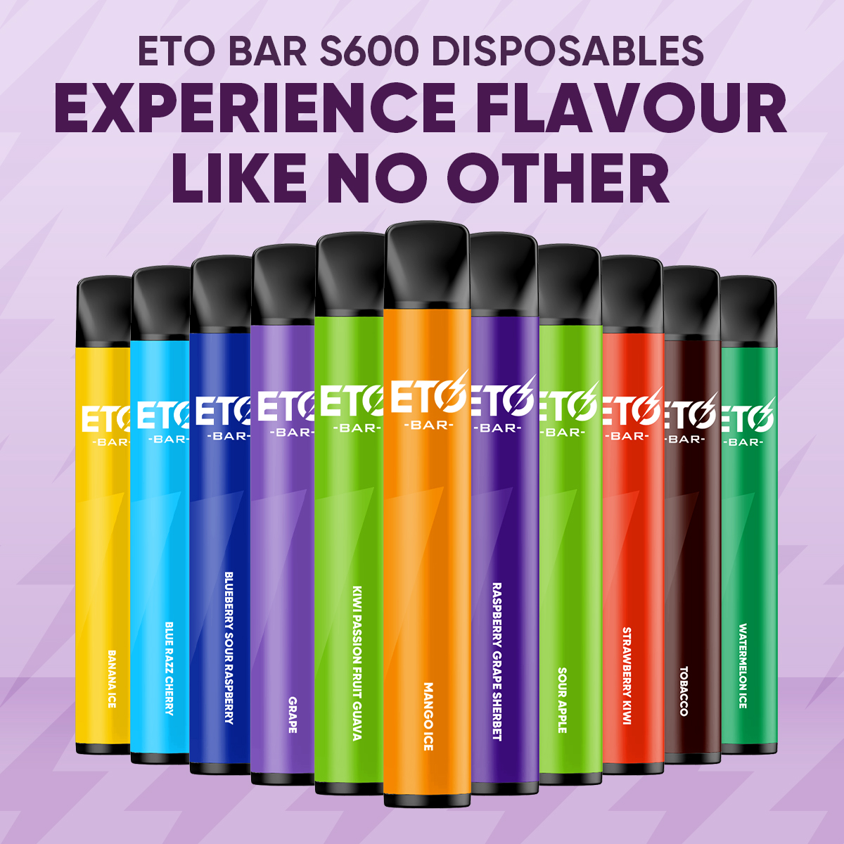 fruity bar vape flavors Introducing the all-new ETO S600 disposables! 🤩 Available in 20 mouth-watering flavours, each boasting 2ml of delicious juice, this lightweight device is sure to provide superior flavour! Mix and Choose Flavor:Cinnamon Twist ST01 VUSE EPOD 2+ SOLO: