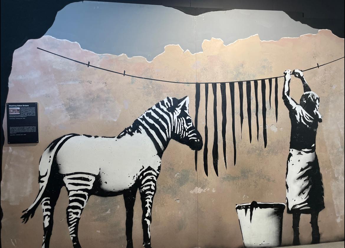 Artwork By Banksy In 2008, Banksy paid a visit to the Malian