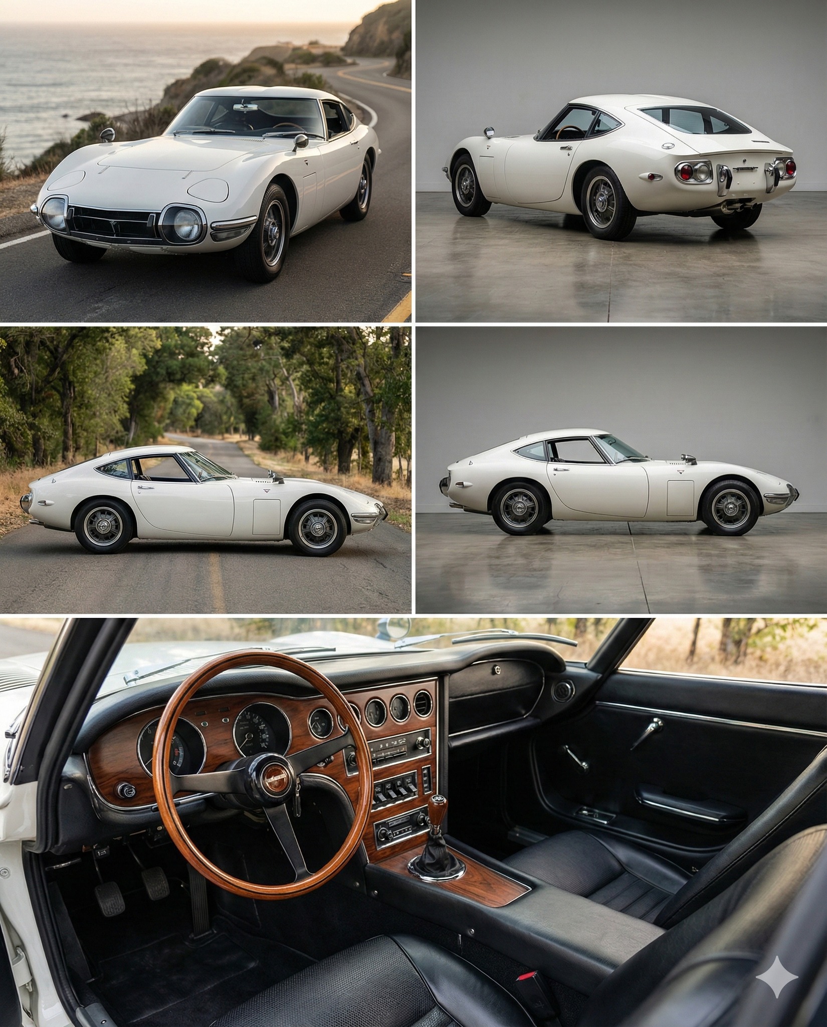 Edited photo from our new 1967 Toyota 2000GT Brochure. Japan.
