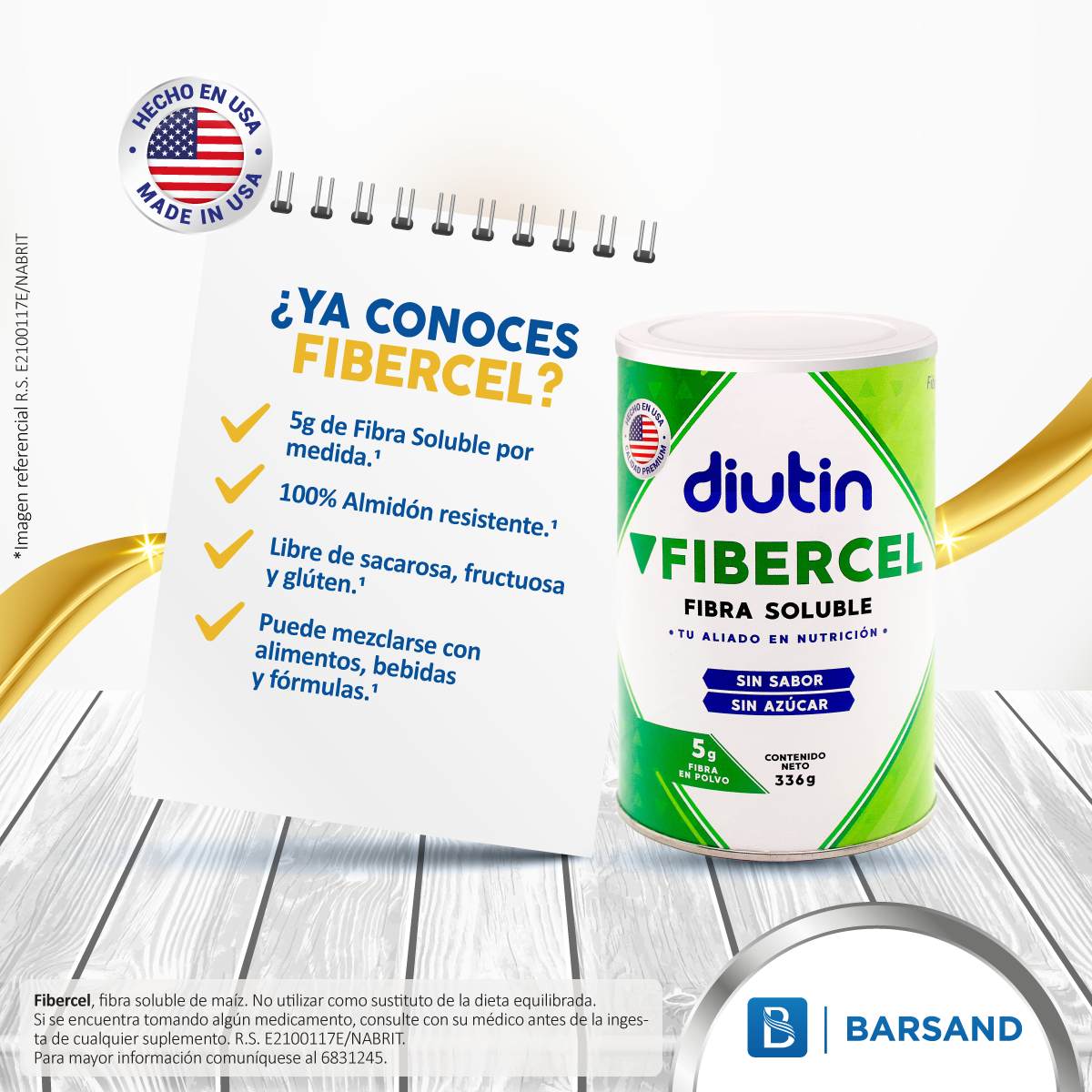 Barsand - Fibercel, es fibra soluble. El consumo adecuado...