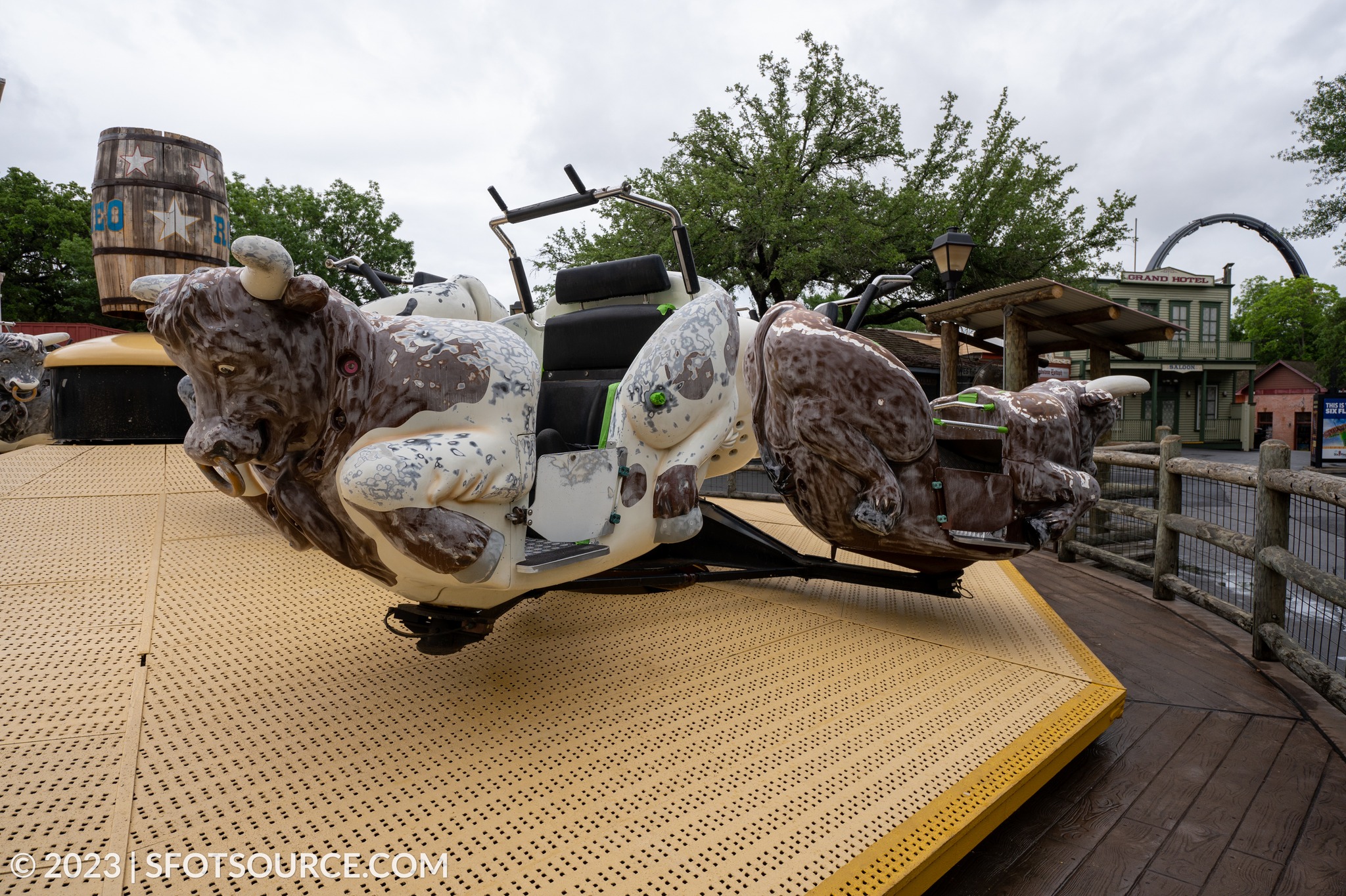New paint on Runaway Mine Train at Six Flags Great Adventure