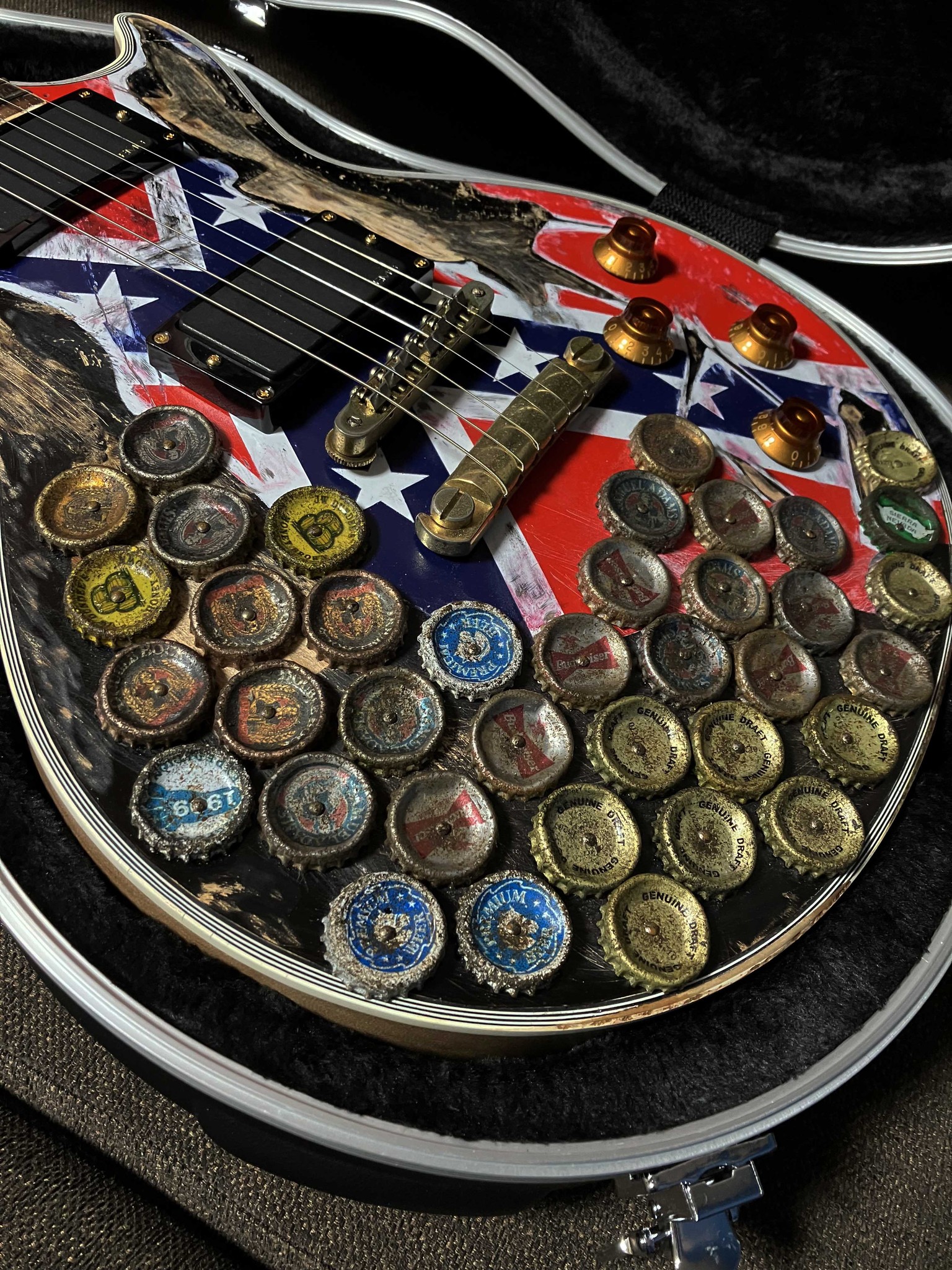 Homemade Orville Zakk Wylde Rebel Flag Guitar Replica