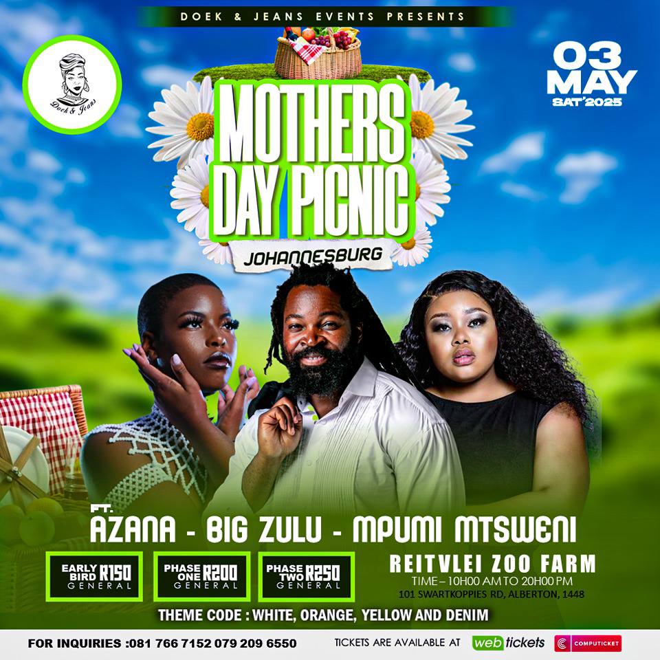 JOBURG MOTHERS' DAY CELEBRATION... - Doek and Jeans Events | Facebook