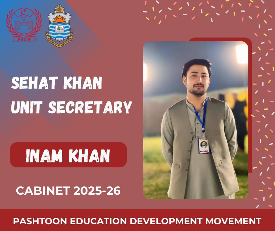 Pashtoon - Inam Khan Kakar Appointed as Unit Secretary of Sehat Khan ...