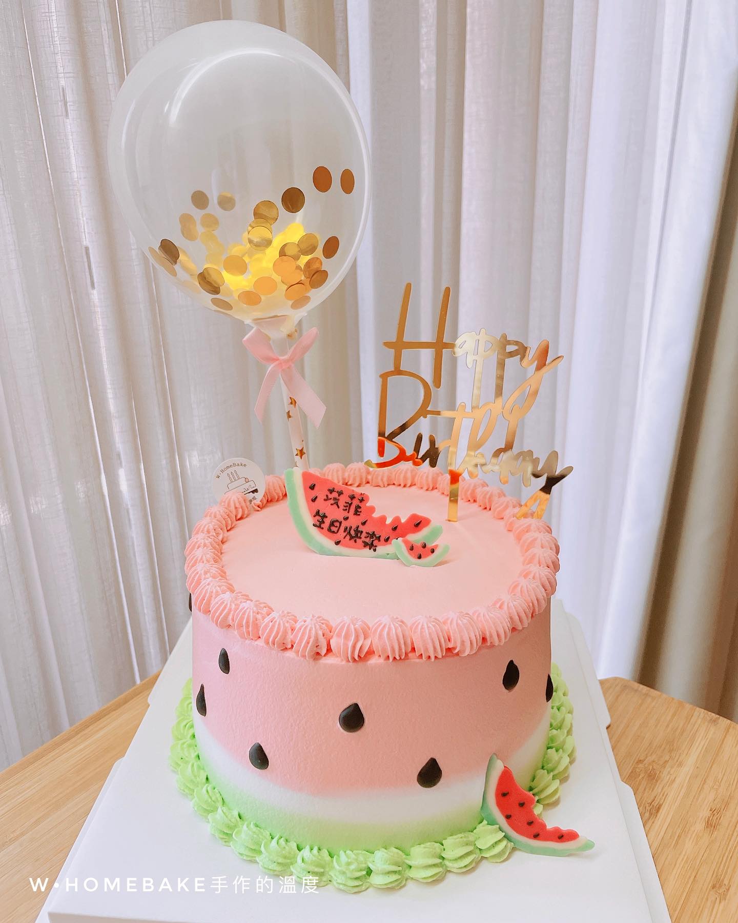 Wendee's Cake Design • 蛋糕 • 客製化 - . 粉嫩的西瓜糕🍉 #wendeecakestudio # ...