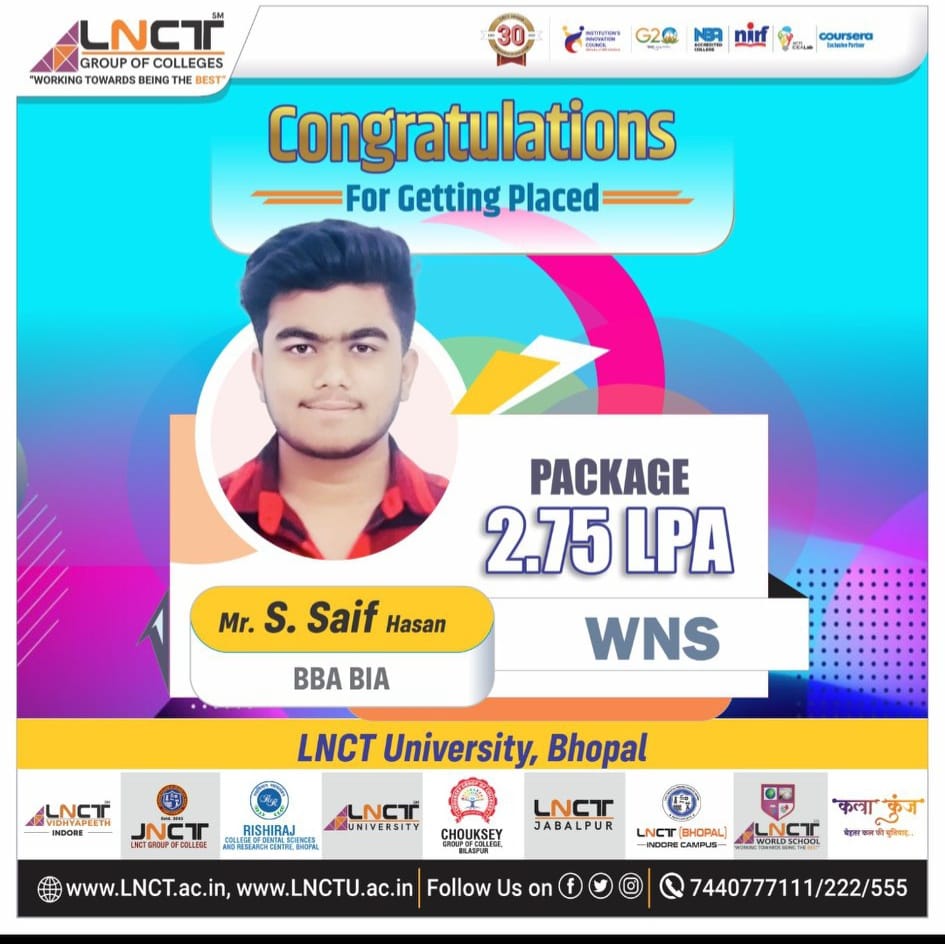 LNCT MBA 23-24 - Congratulations 👏🎉 for getting placed...