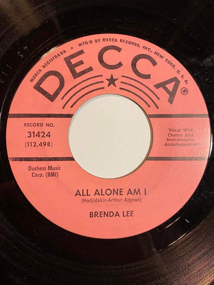 🇺🇸 BRENDA LEE - All Alone Am I (1962)