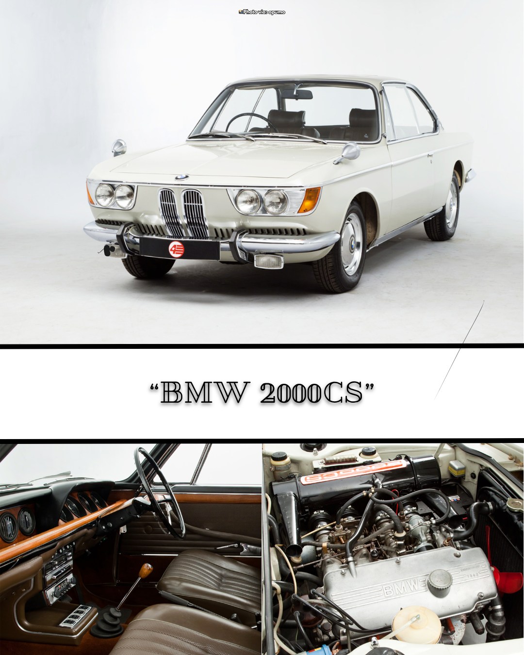 BMW 2000 CS factory illustrations by Siegfried Werner.