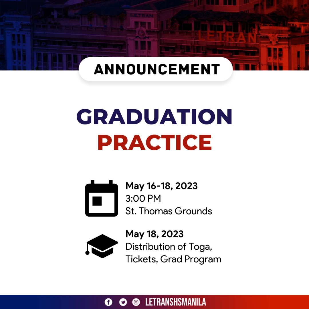 🎓 Attention SHS... - Letran Manila - Senior High School