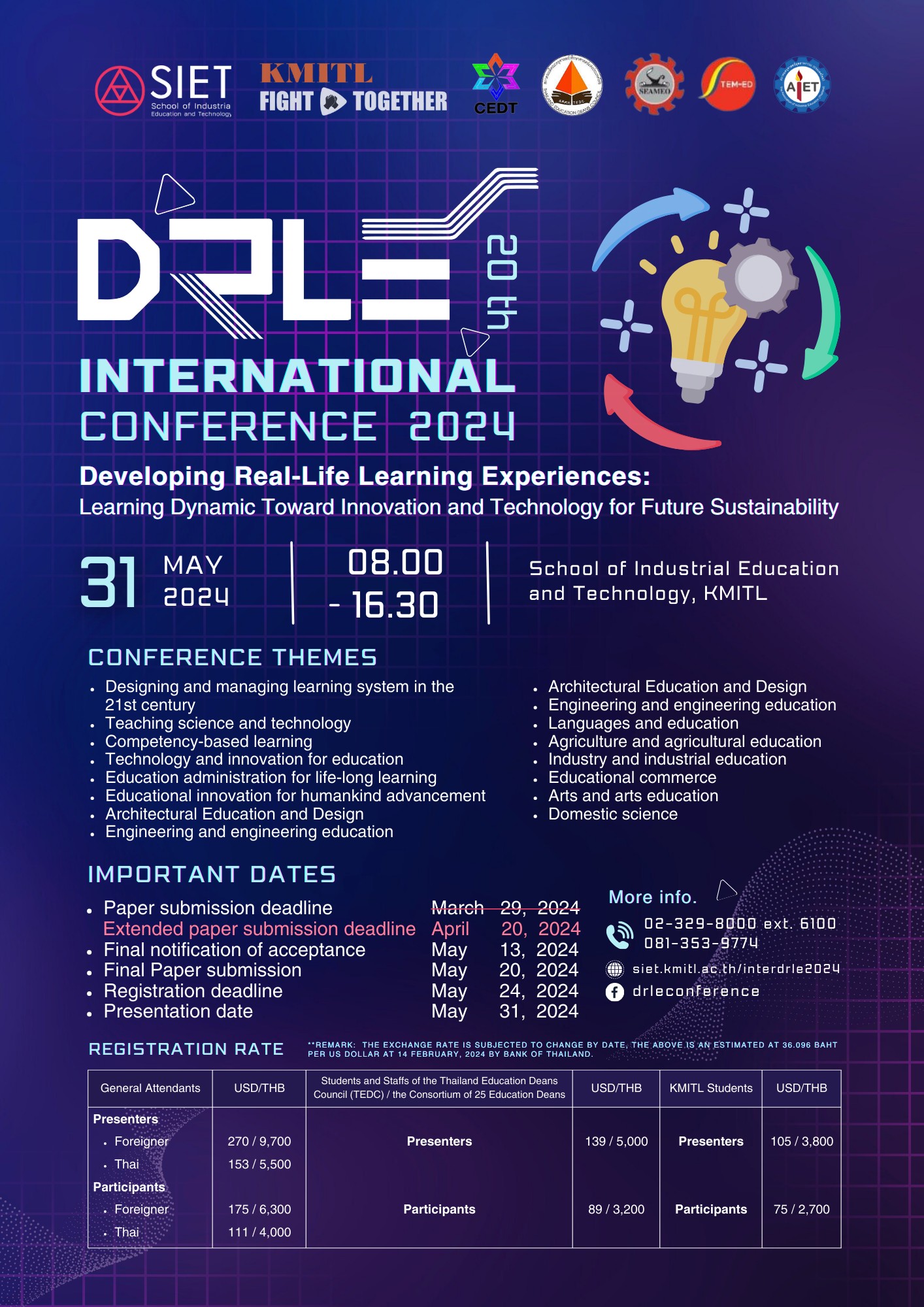 KMITL - DRLE 20th School of Industrial Education and Technology (KMITL ...