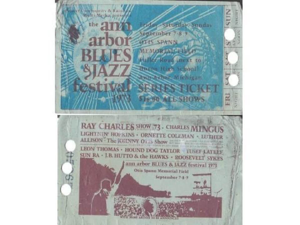 1972 Ann Arbor Blues and Jazz Festival lineup