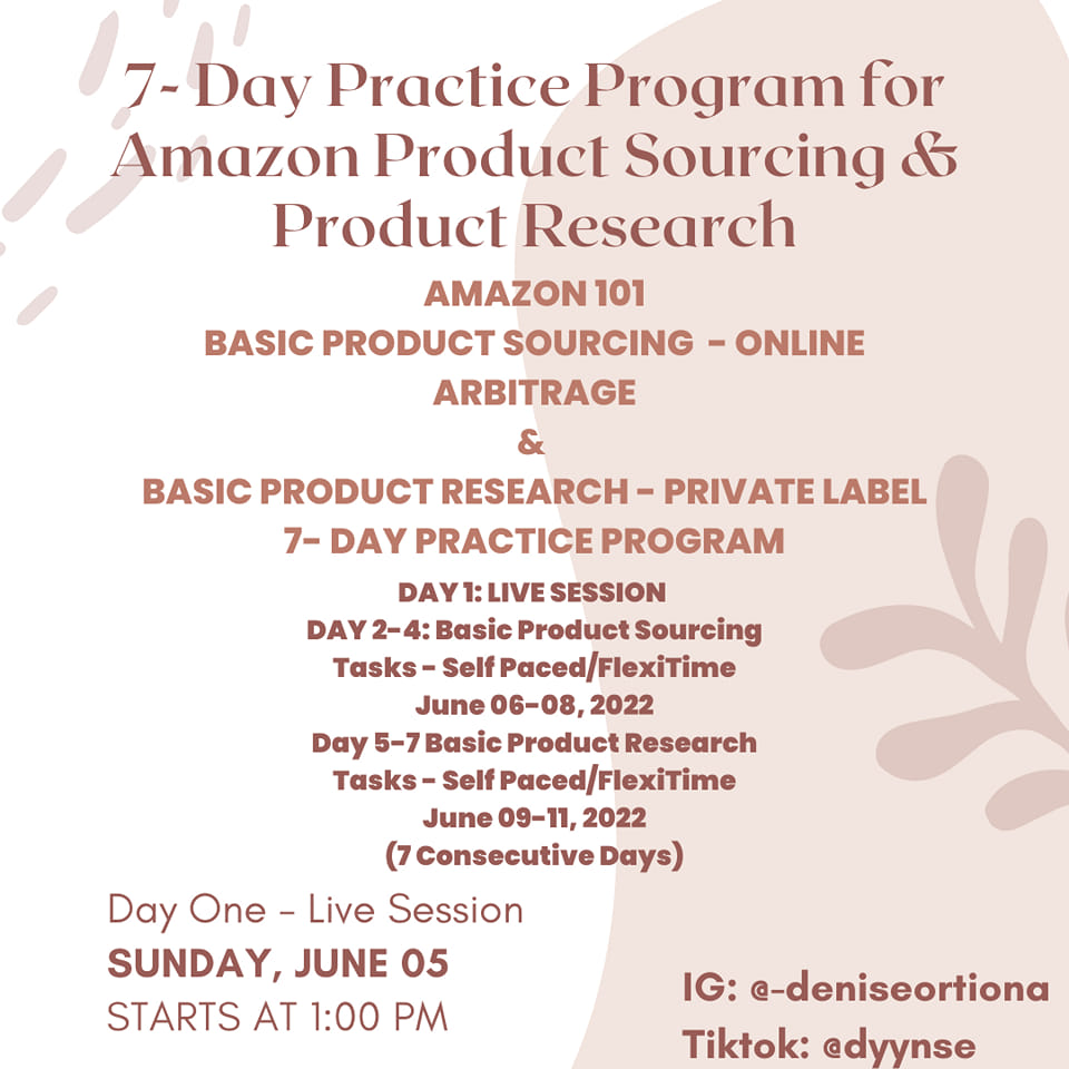 7- Day Practice Program for Product Sourcing and Product Research Batch 2