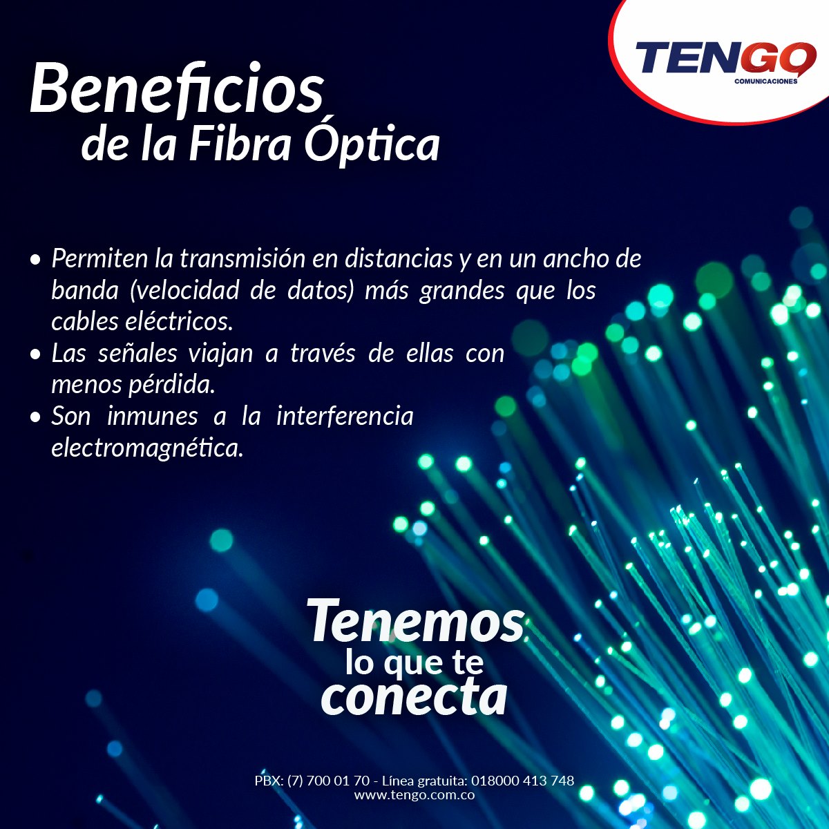 Beneficios de la fibra óptica... - Tengo Comunicaciones | Facebook