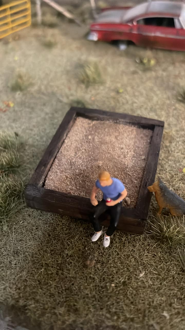 Justin Displays - NEW ITEM. Wooden sand box with real sand...