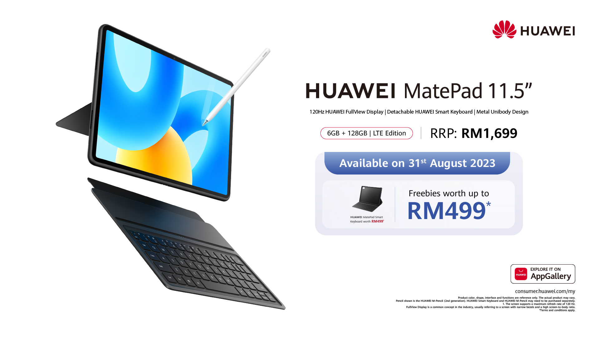 The much-awaited HUAWEI MatePad 11.5-inch 6GB+128GB (LTE Edition 