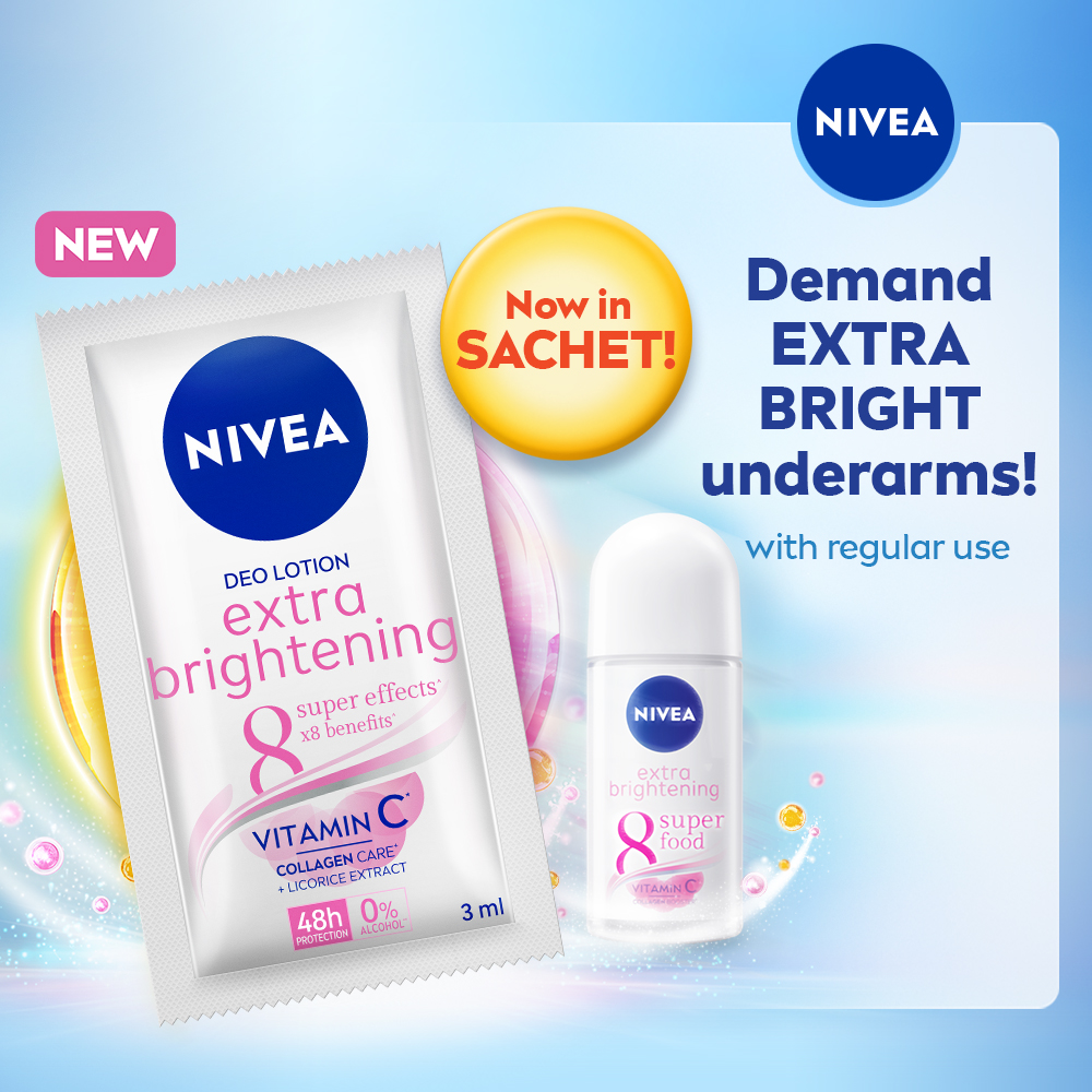 nivea deodorant glutathione ingredients Prepare yourself with some extra brightening care, with regular use. Try NIVEA's Extra Brightening Deo – now available in sachet for that extra touch, whenever, wherever!​ ASC Ref No. B0014N091323N Beauty cares for your cdp-choline ordinary glutathione serum 30% Size:3XL Wide