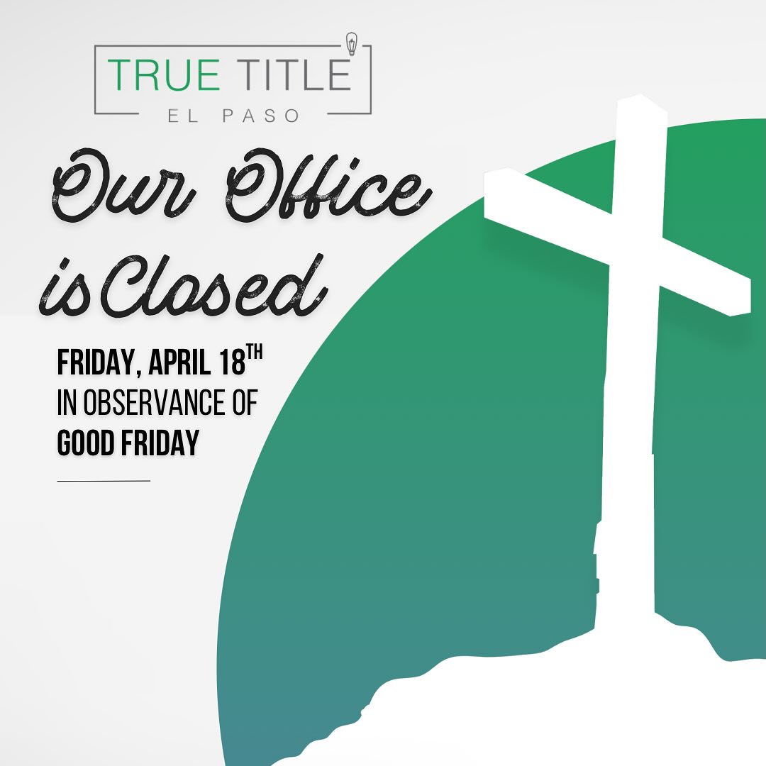 True - 💡 Our office will be closed on Friday, April 18th in observance ...